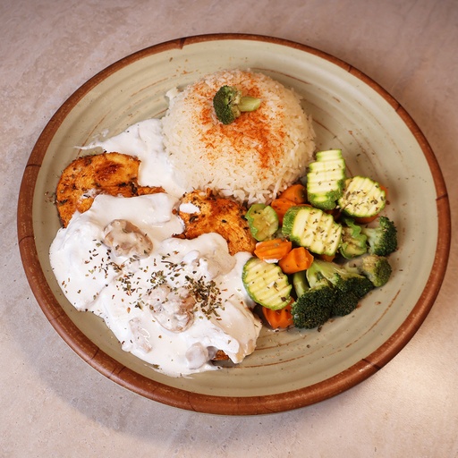 Chicken Mushroom / Rice / Sautéed Vegetables / 500g / Light Meal