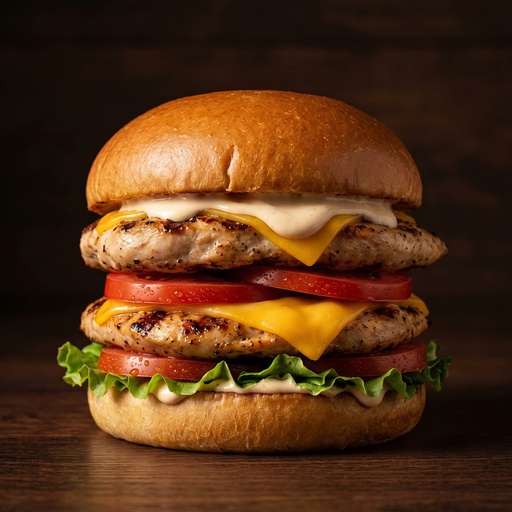 Classic Double Chicken Burger / 200g 