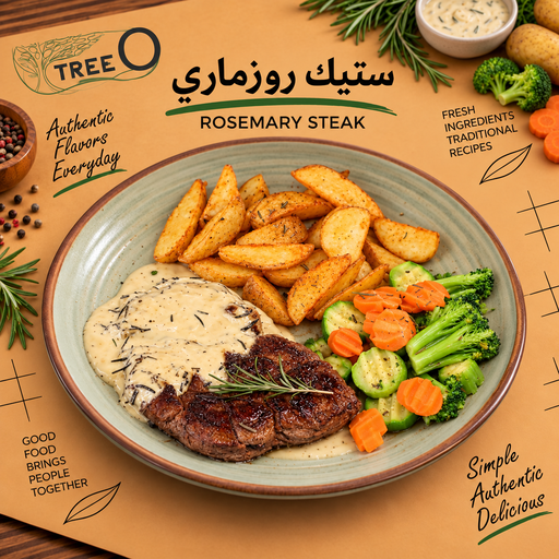 Rosemary Steak / Rice / Sautéed Vegetables / 700g