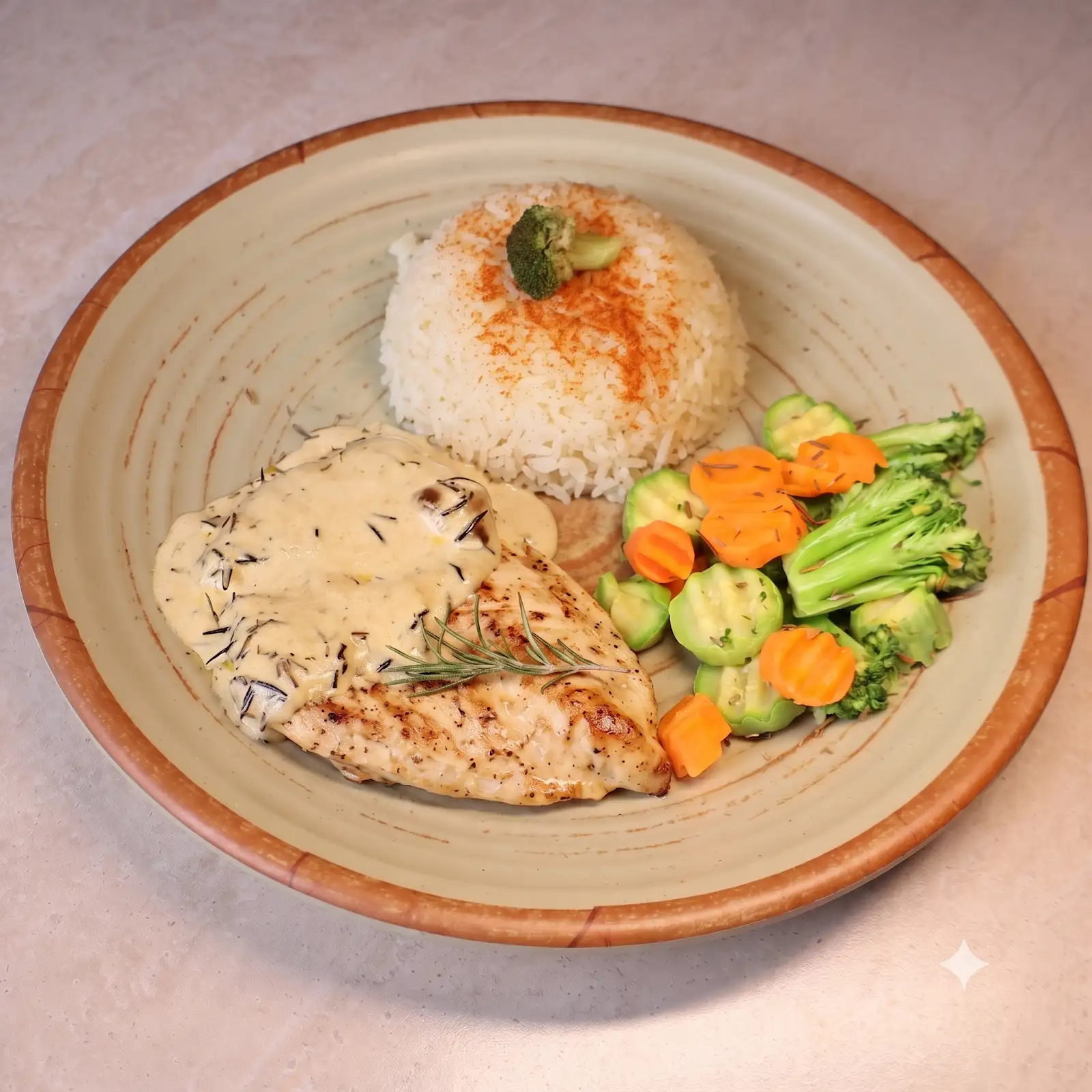 Rosemary Chicken Breast / Rice / Sautéed Vegetables / 700g
